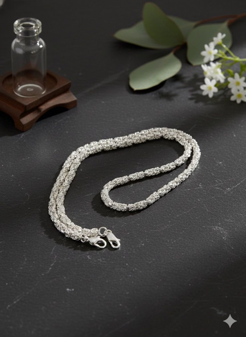 Silver For Mens Handmade Byzantine Fancy Chain